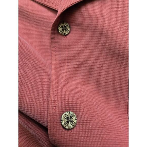 Tommy Bahama 100% Silk‎ Short Sleeve Button Down Shirt Mens Size XL Red - Picture 8 of 12